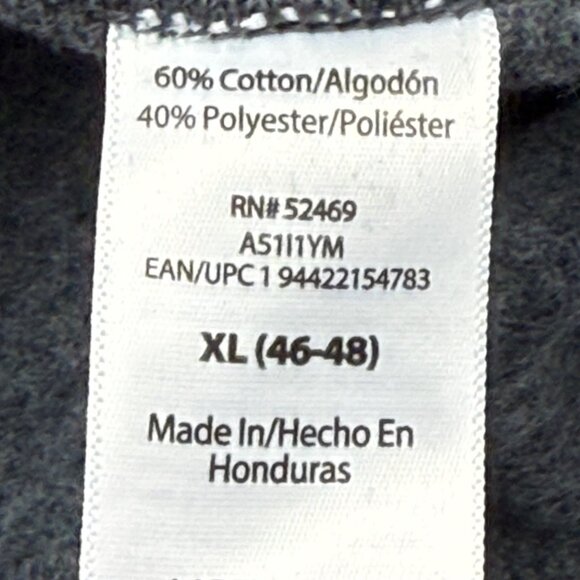 Athletic Works Men's Fleece Dark Gray Sweatshirt XL (46-48) Moisture Wicking NWT - Picture 6 of 9